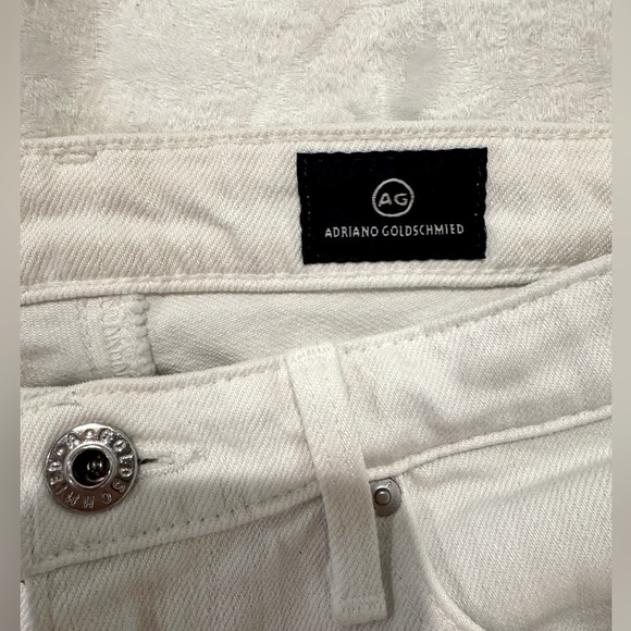 AG Adriano Goldschmied white Straight Leg low rise jeans cotton - Picture 3 of 9